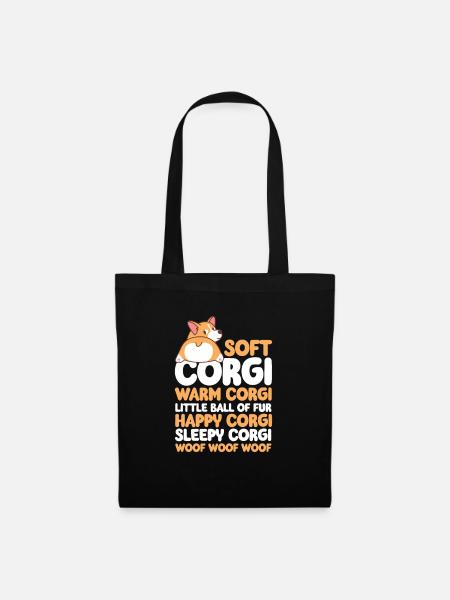 Corgi - Stoffbeutel - Schwarz