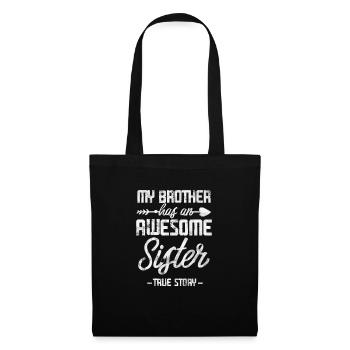 Frère - Sac en tissu - noir - Devant