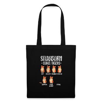 Welsh Corgi Dog Dog Dog Race Cadeau - Sac en tissu - noir - Devant