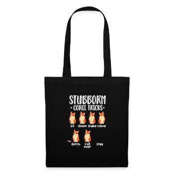 Corgi - Sac en tissu - noir - Devant