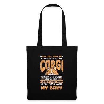 Welsh Corgi Dog Dog Dog Race Cadeau - Sac en tissu - noir - Devant