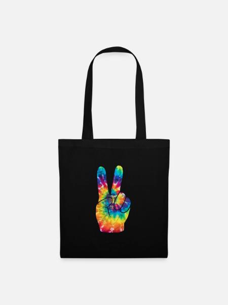 Hippie - Stoffbeutel - Schwarz