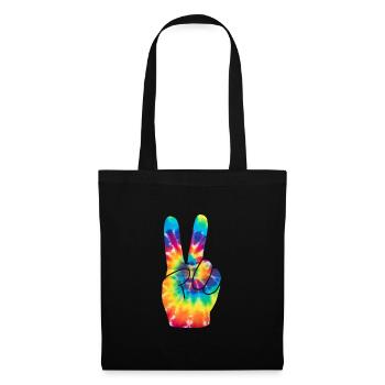 Hippie Paix Flower Power Amour Paix Cadeau - Sac en tissu - noir - Devant