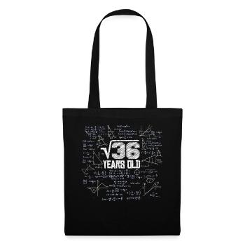 Racine carrée de 36 Math Nerd 6ème anniversaire - Sac en tissu - noir - Devant