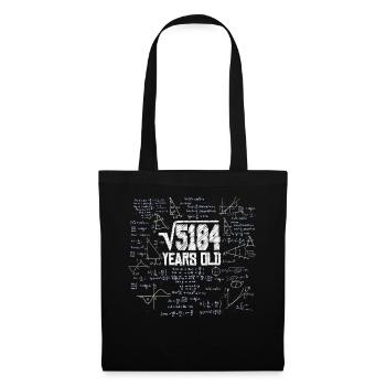 Square Root of 5184 Math Nerd 72nd Birthday - Tote Bag - black - Front