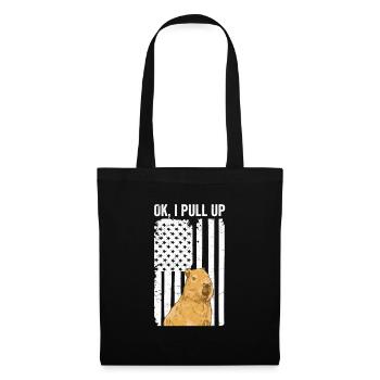 Ok, je tire vers le haut Capybara Design - Sac en tissu - noir - Devant