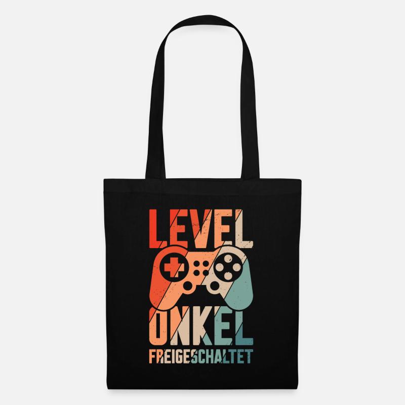 Level Onkel Freigeschaltet - Du Wirst Onkel - Stoffbeutel - Schwarz