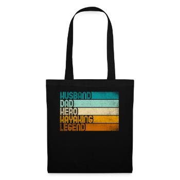 Retro Mari Papa Héros KayakIng Legend - Sac en tissu - noir - Devant