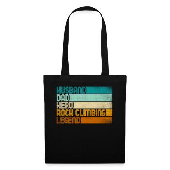 Retro Mari Papa Héros Légende de l’escalade - Sac en tissu - noir - Devant