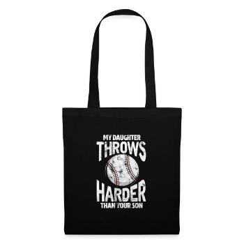 Fille de Softball - Sac en tissu - noir - Devant
