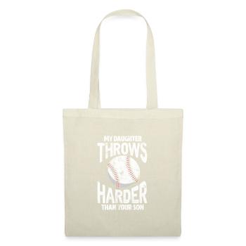 Fille de Softball - Sac en tissu - nature - Devant