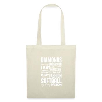 Joueur de softball Baseball Sport Pitcher Cadeau - Sac en tissu - nature - Devant