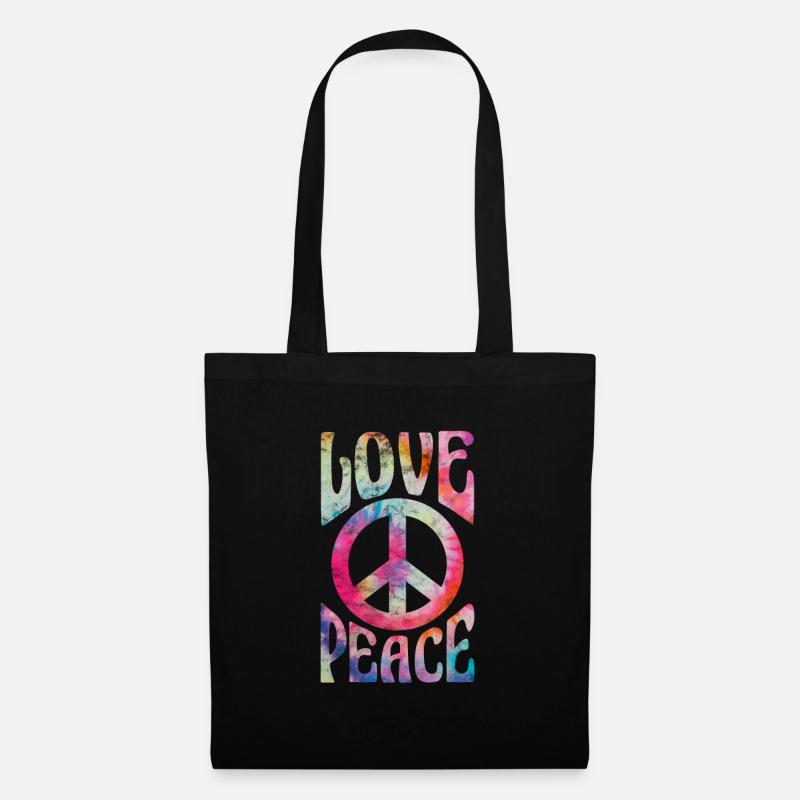 Hippie - Sac en tissu - noir