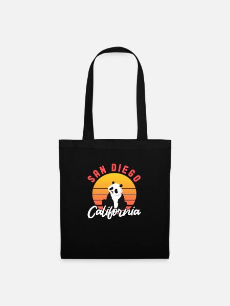 Panda Pandabär Bär Tier Pandas Geschenk - Stoffbeutel - Schwarz