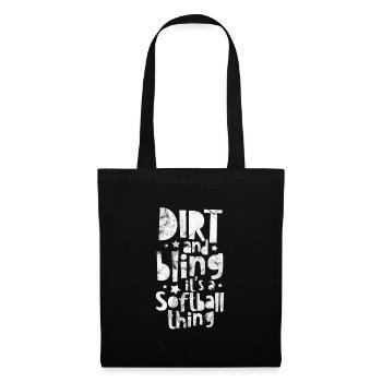 Softball - Sac en tissu - noir - Devant