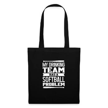 Softball Player Baseball Sport Pitcher Gift - Tote Bag - black - Front