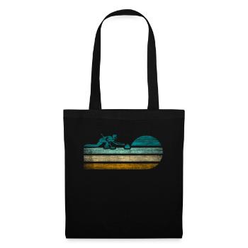 Cool Retro Curling Desigsn avec Silhouette Curler - Sac en tissu - noir - Devant