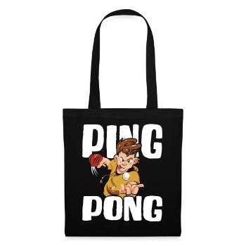 Table Tennis Ping-pong Outfit Table Tennis Player - Tote Bag - black - Front