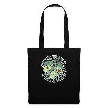 Faisons un trio avec des fruits d’olive - Sac en tissu - noir - Devant
