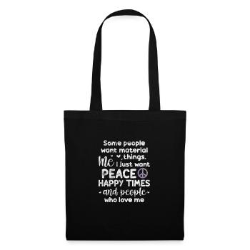 Hippie - Sac en tissu - noir - Devant