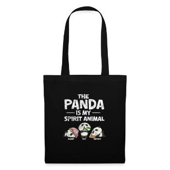 Panda - Sac en tissu - noir - Devant