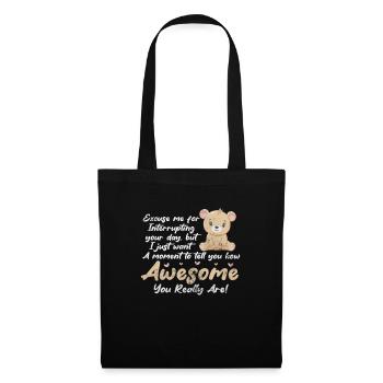 Nounours - Sac en tissu - noir - Devant