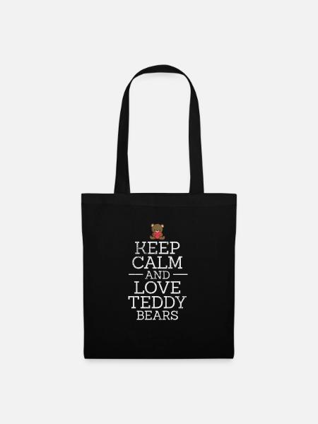Teddybär - Stoffbeutel - Schwarz