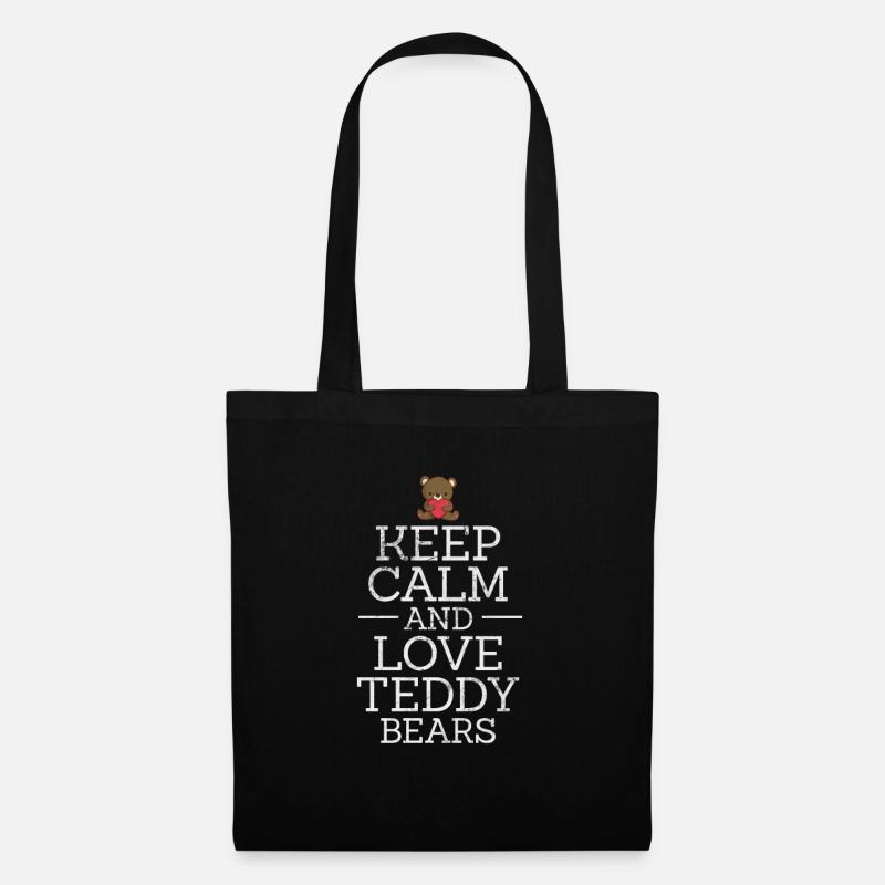 Teddybär - Stoffbeutel - Schwarz