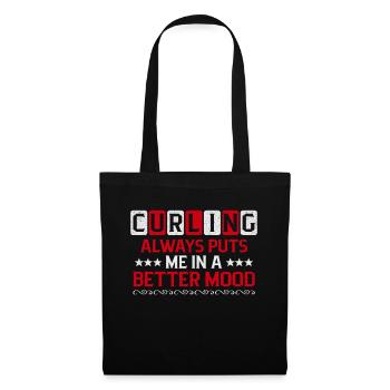 Le curling me met toujours de meilleure humeur le curling - Sac en tissu - noir - Devant