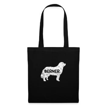 Bernese Mountain Dog Dog Dog Lover Cadeau - Sac en tissu - noir - Devant