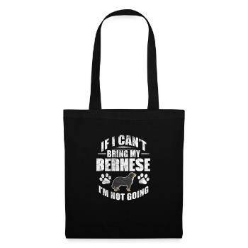 Bernese Mountain Dog Dog Dog Lover Cadeau - Sac en tissu - noir - Devant