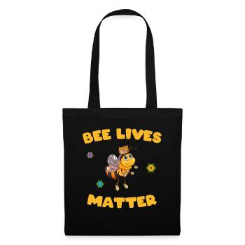 Biene Bienen Imker Spruch Sprüche Bienensterben - Stoffbeutel - Schwarz - Vorne