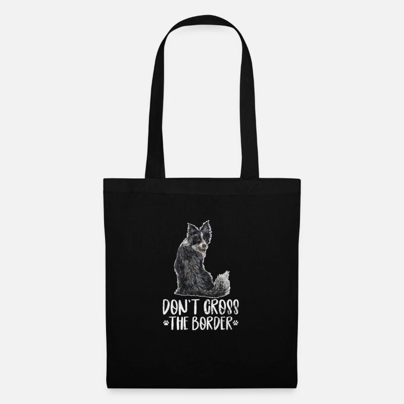 Border Collie - Stoffbeutel - Schwarz