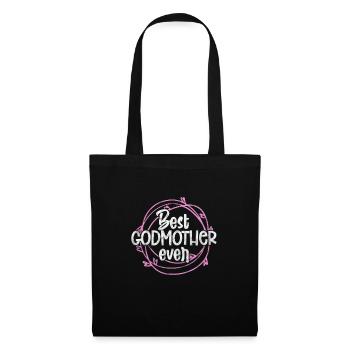 Marraine Tante Marraine Baptême Nièce Neveu Cadeau - Sac en tissu - noir - Devant