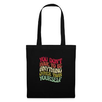 Hippie - Sac en tissu - noir - Devant