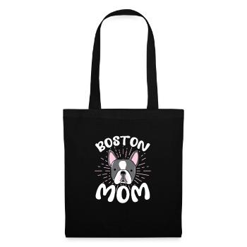 Boston Terrier Maman Chien Chien Maîtresse Cadeau - Sac en tissu - noir - Devant