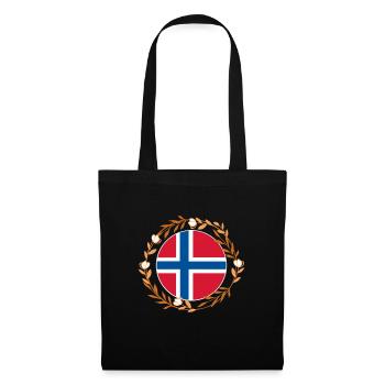 Norwegen - Stoffbeutel - Schwarz - Vorne