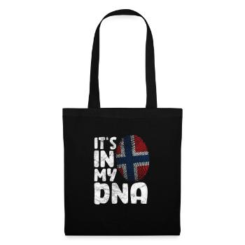 Norwegen Skandinavien Norge Norweger Geschenk - Stoffbeutel - Schwarz - Vorne