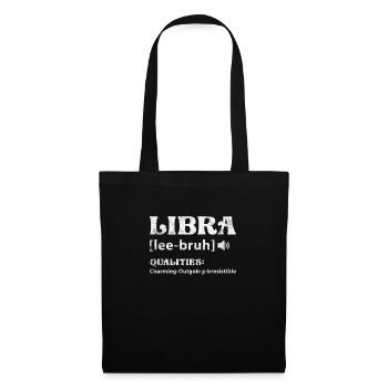 Libra Zodiac Sign Horoscope Astrology Gift - Tote Bag - black - Front