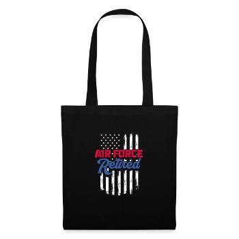 Retraite Air Force USA Pension Pension Pension Cadeau - Sac en tissu - noir - Devant
