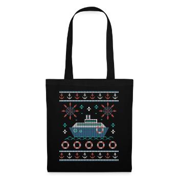Navire Fischer Nordsee Ugly Christmas - Sac en tissu - noir - Devant