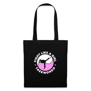 Taekwondo Fille Tae Kwon Do Cadeau d’Arts Martiaux - Sac en tissu - noir - Devant