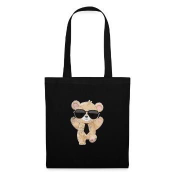Nounours - Sac en tissu - noir - Devant