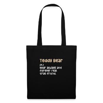 Nounours - Sac en tissu - noir - Devant
