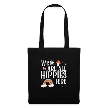 Hippie Peace Flower Power Amour Paix Cadeau - Sac en tissu - noir - Devant