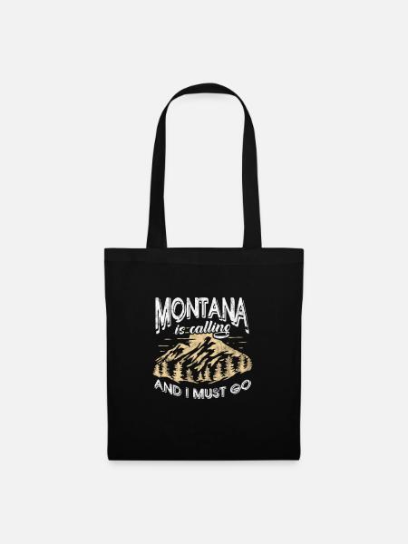 Montana Amérique USA Helena Mountains Cadeau - Sac en tissu - noir