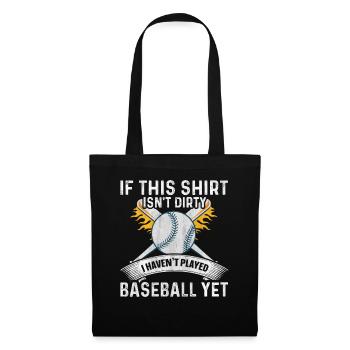 Si ce t-shirt n’est pas sale, je n’ai pas joué au baseball - Sac en tissu - noir - Devant