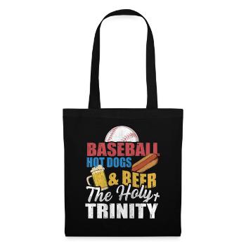 Hot-dogs de baseball et bière The Holy Trinity Baseball - Sac en tissu - noir - Devant