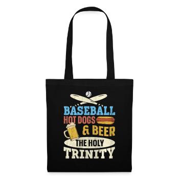 Hot-dogs de baseball et bière The Holy Trinity Baseball - Sac en tissu - noir - Devant