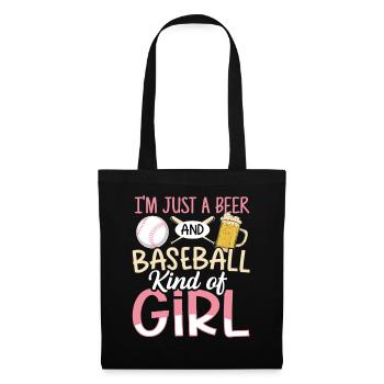 I'm Just A Beer & Baseball Kind Of Girl Baseball - Tote Bag - black - Front